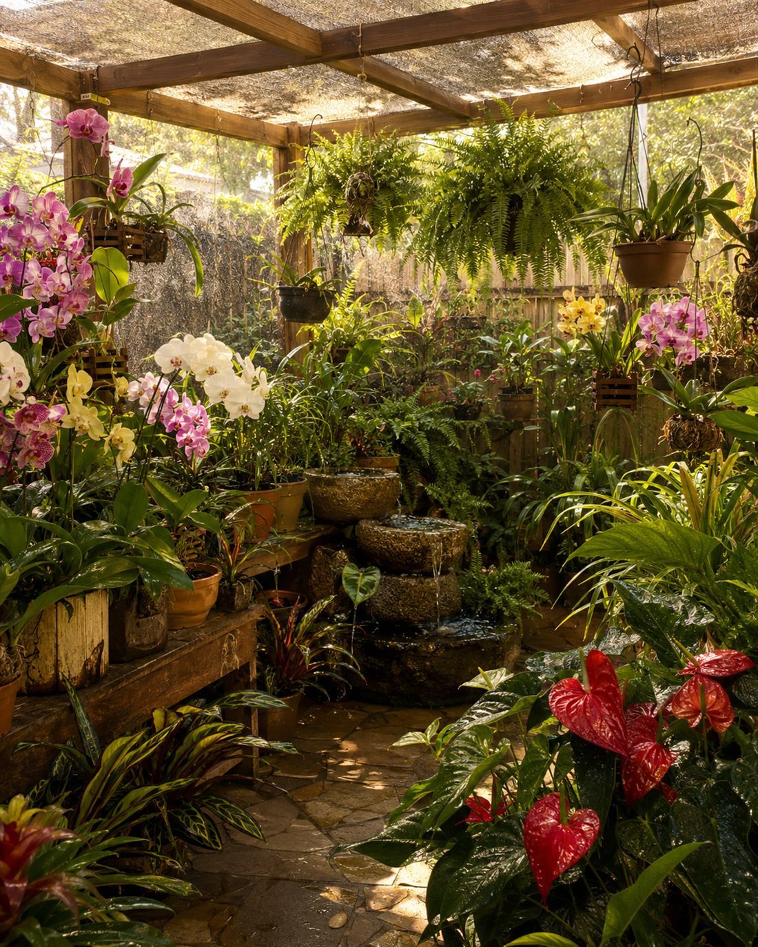 O Orquidário Floraterapia em Osasco — vista do espaço de cultivo